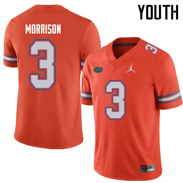 Jordan Brand Youth #3 Antonio Morrison Florida Gators College Football Jerseys Orange